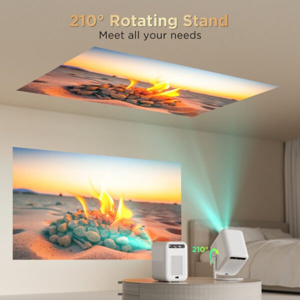 Gift-ready projector bundle with accessories and branded packaging